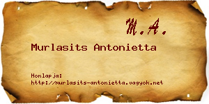 Murlasits Antonietta névjegykártya